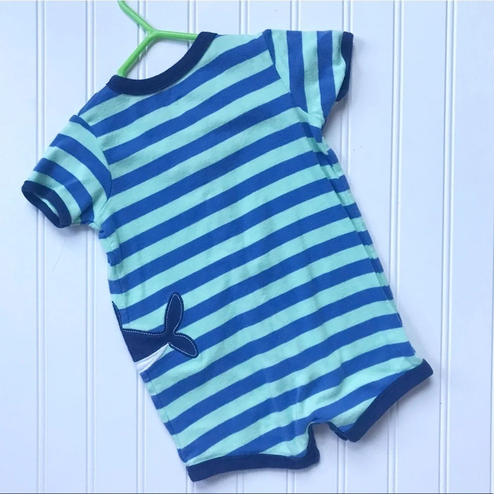 •Carter’s• striped shark romper